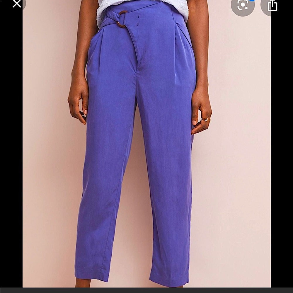 Anthropologie Violet High-Waist Tapered Trousers